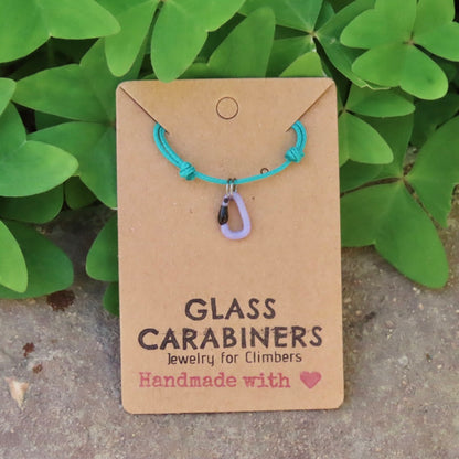 Lavender Necklace | Climbing Gift | Glass Carabiner