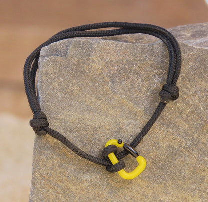 Yellow Bracelet | Glass Carabiners | Rock Climbing Gift