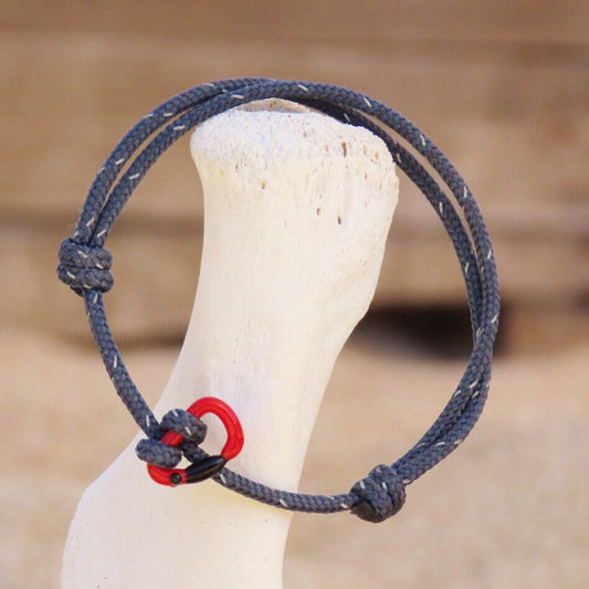 Red Bracelet | Glass Carabiner | Rock Climbing Gift