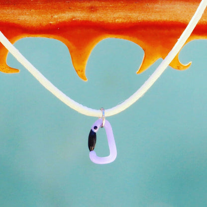 Lavender Necklace | Climbing Gift | Glass Carabiner