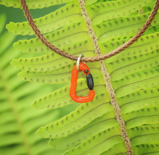 Lava Necklace | Climbing Gift | Glass Carabiner